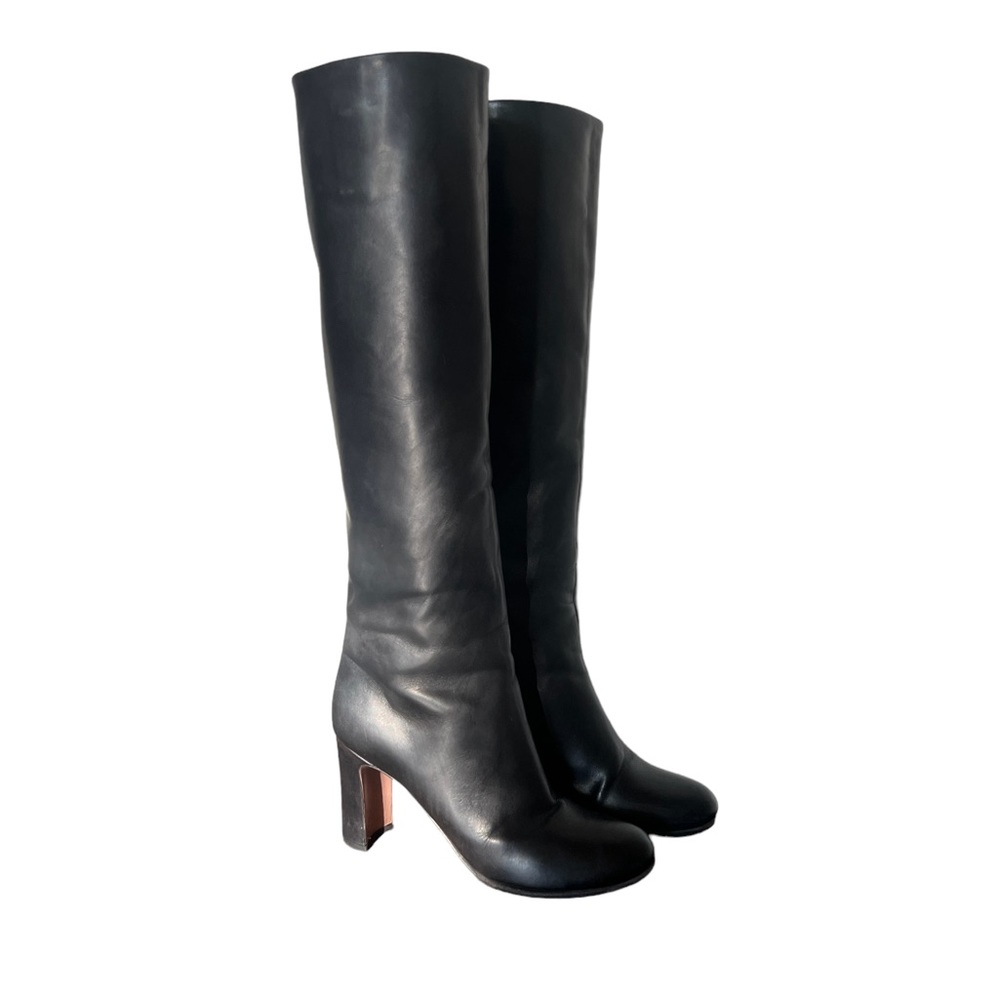 Authentic Prada lamb skin leather knee boots